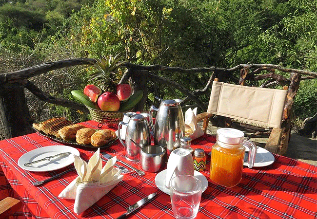 sabache-camp-samburu-breakfast Mount Ololokwe Hiking & Camping Expedition